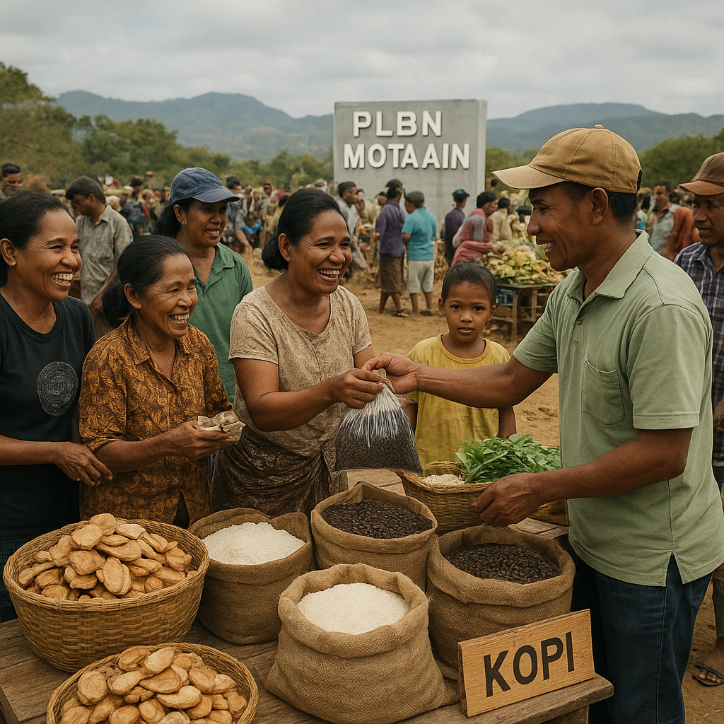 Pasar Kaget di Perbatasan Motaain, Warga RI dan Timor Leste Saling Bertukar Dagangan
