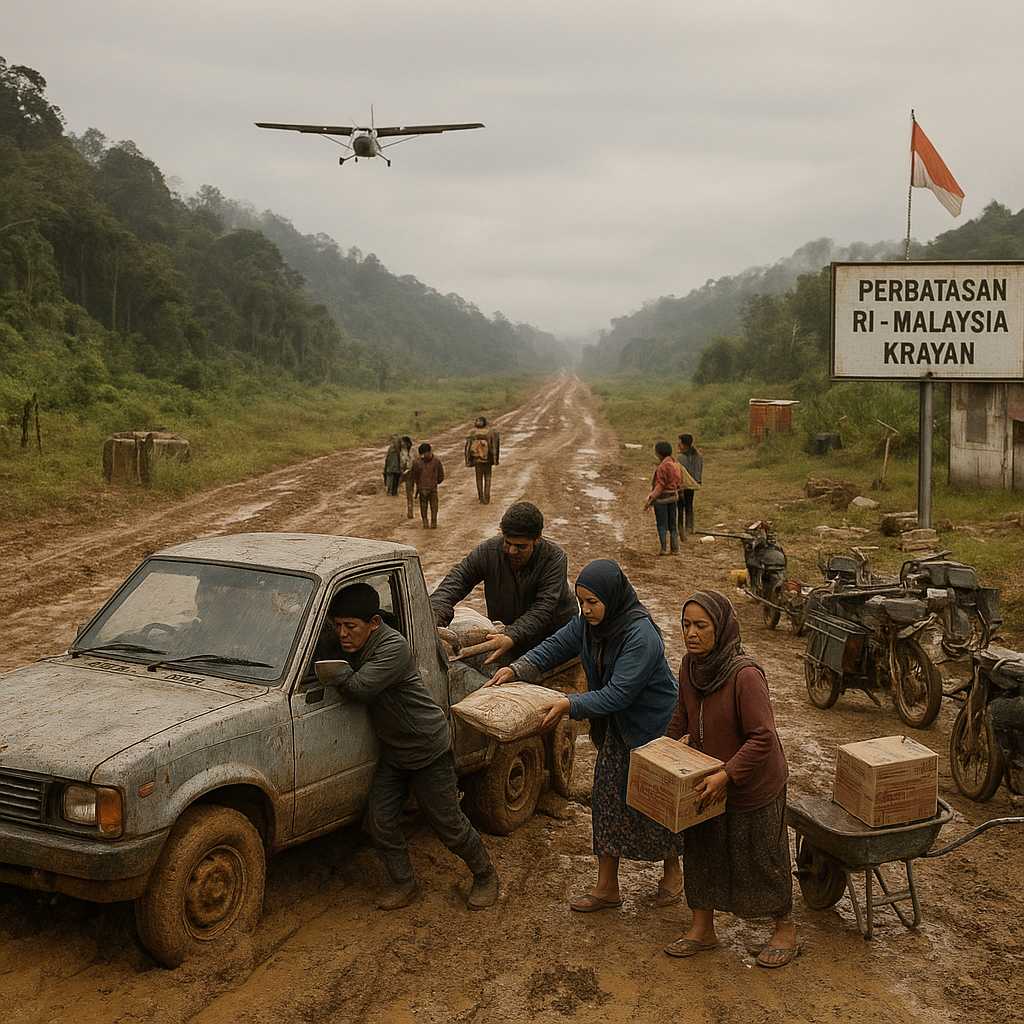Potret Perbatasan RI-Malaysia di Krayan: Jalan Bak Off Road, Harga Kebutuhan Mahal