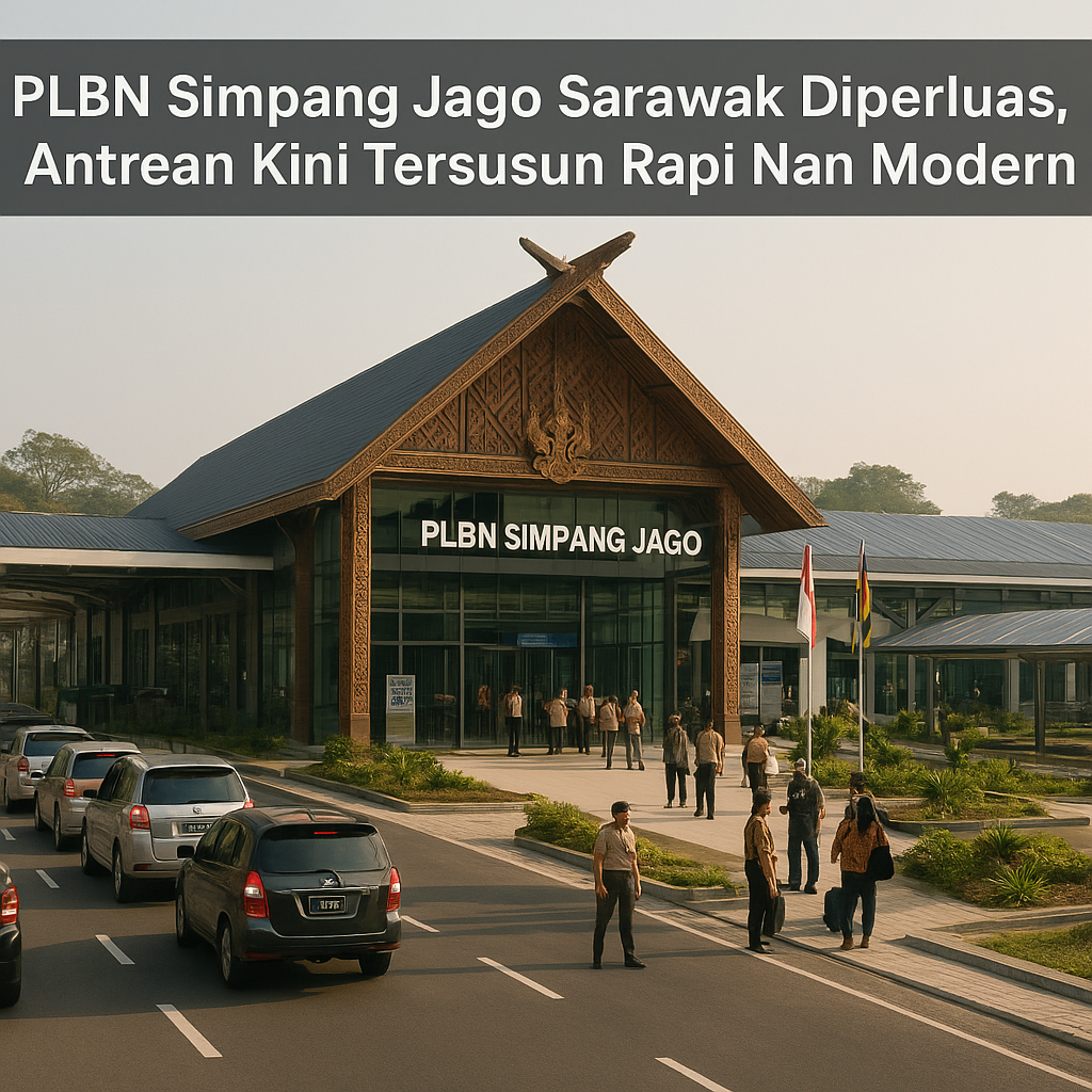 PLBN Simpang Jago Sarawak Diperluas, Antrean Kini Tersusun Rapi Nan Modern