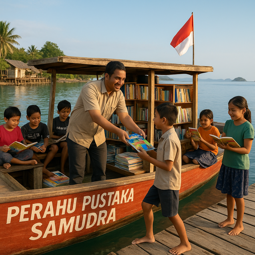 Perpustakaan Apung di Kepulauan Talaud: Membaca di Atas Lautan Perbatasan