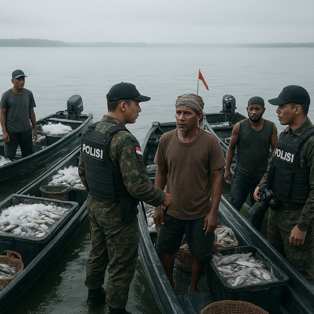 Polisi Perbatasan di Sebatik Amankan Ikan Ilegal, Nelayan Beralasan Ekonomi