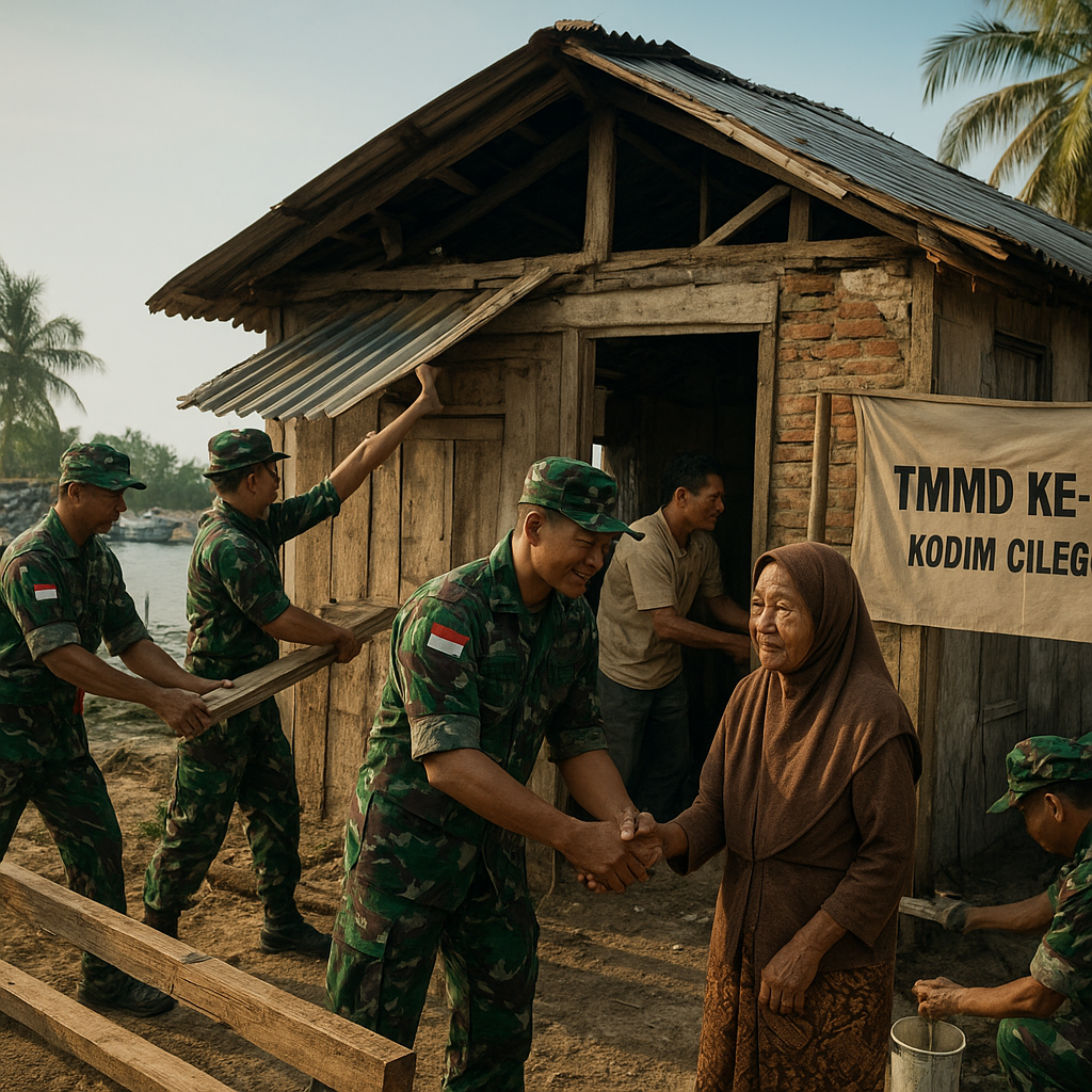 TMMD ke-128, Kodim Cilegon Rehab Rutilahu Milik Janda di Pulomerak