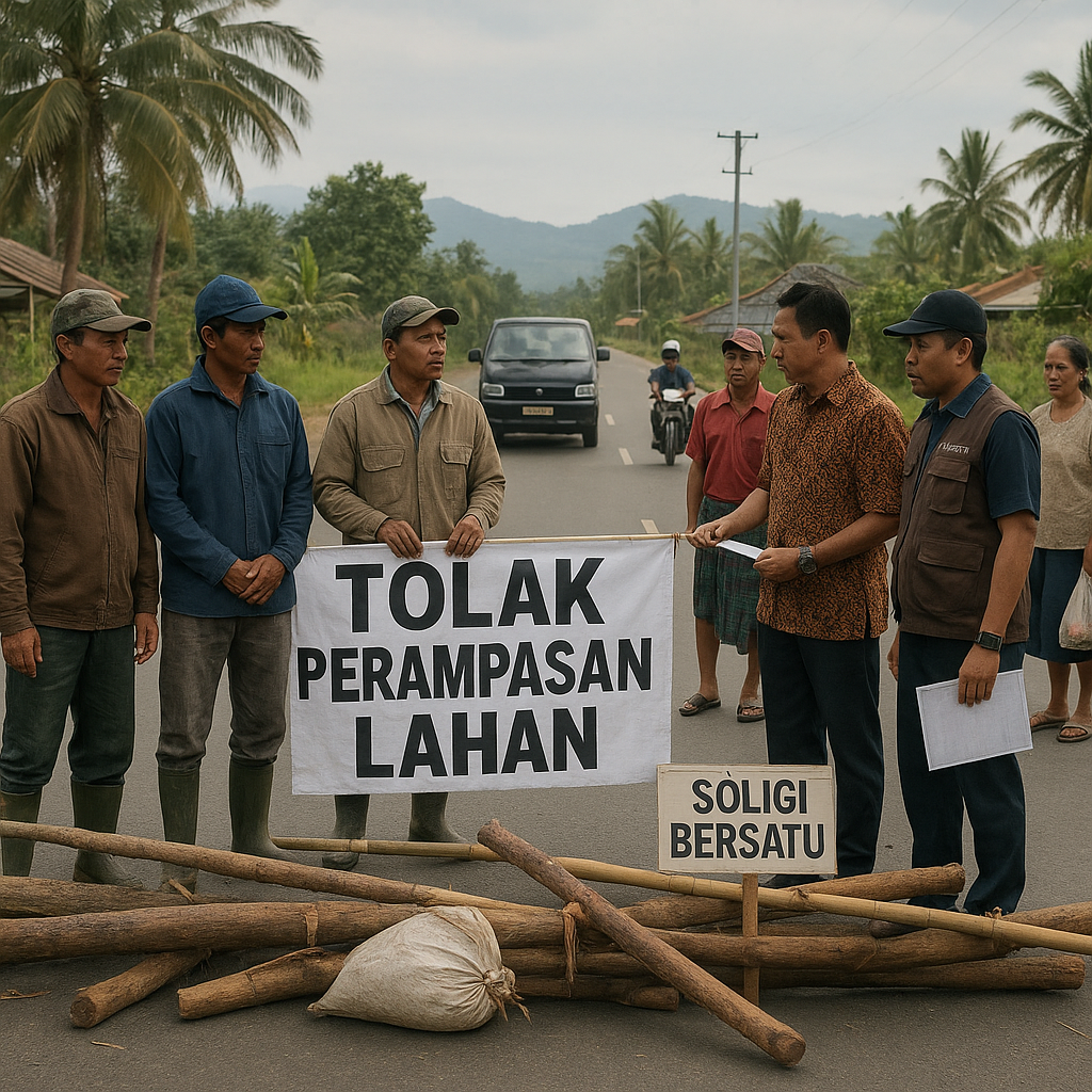 Aksi Palang Jalan Resahkan Warga, Pemdes Soligi dan Kelompok Tani Turun Tangan