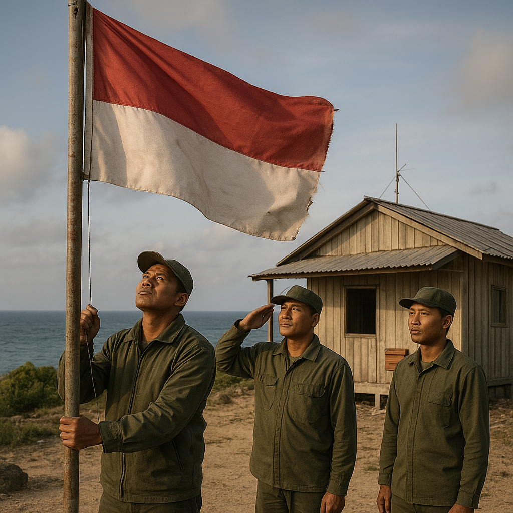Mengibarkan Merah Putih di Pulau Terluar: Cerita Petugas Pos Lintas Batas