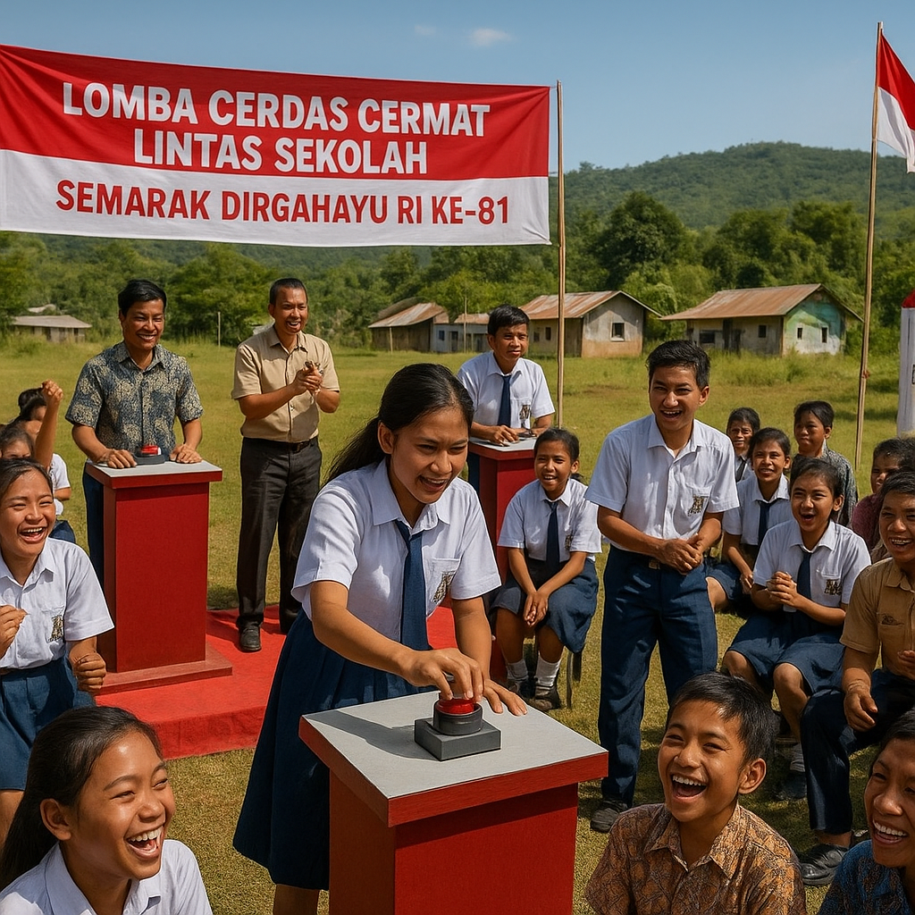 Pelajar di Perbatasan RI-PNG Ikut Lomba Cerdas Cermat Lintas Sekolah, Semarakan Dirgahayu RI
