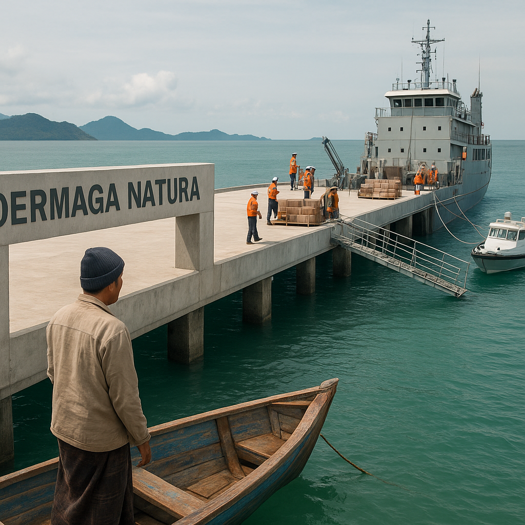 Dermaga Natura Resmi Beroperasi, Kapal Logistik Kini Sandar Lebih Mudah