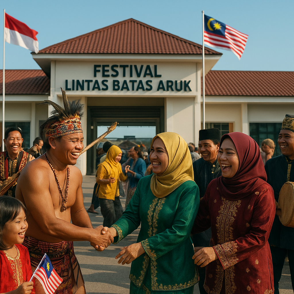 Festival Lintas Batas Aruk, Warga Indonesia-Malaysia Rayakan Kebersamaan di Perbatasan