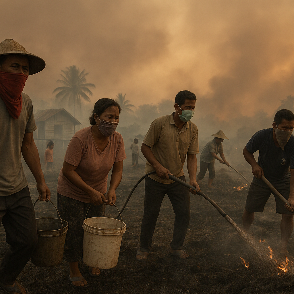 Debu dan Asap: Warga Perbatasan Sebatik Bertahan di Tengah Kebakaran Lahan