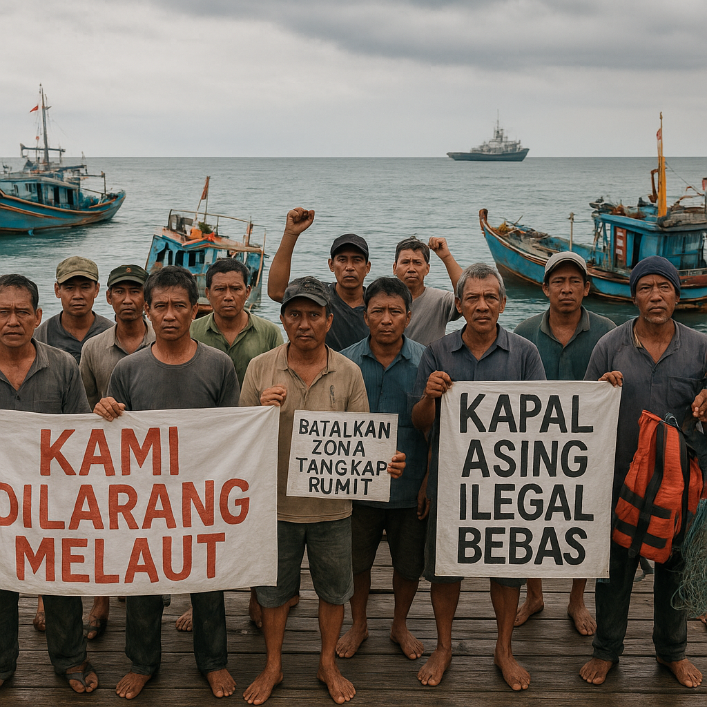Nelayan Perbatasan Natuna Protes: 'Kami Dilarang Melaut, Kapal Asli Malah Bebas'