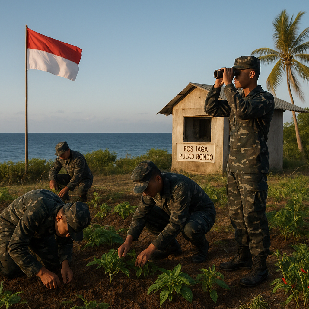 Dari Pos Jaga di Pulau Rondo: Prajurit TNI AL Jaga Kedaulatan sambil Bercocok Tanam untuk Ketahanan Pangan