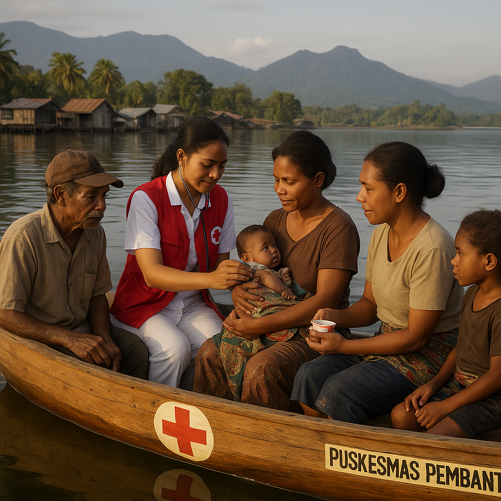 Potret Perbatasan: Puskesmas Pembantu di Atas Perahu Melayani Warga di Danau Sentani
