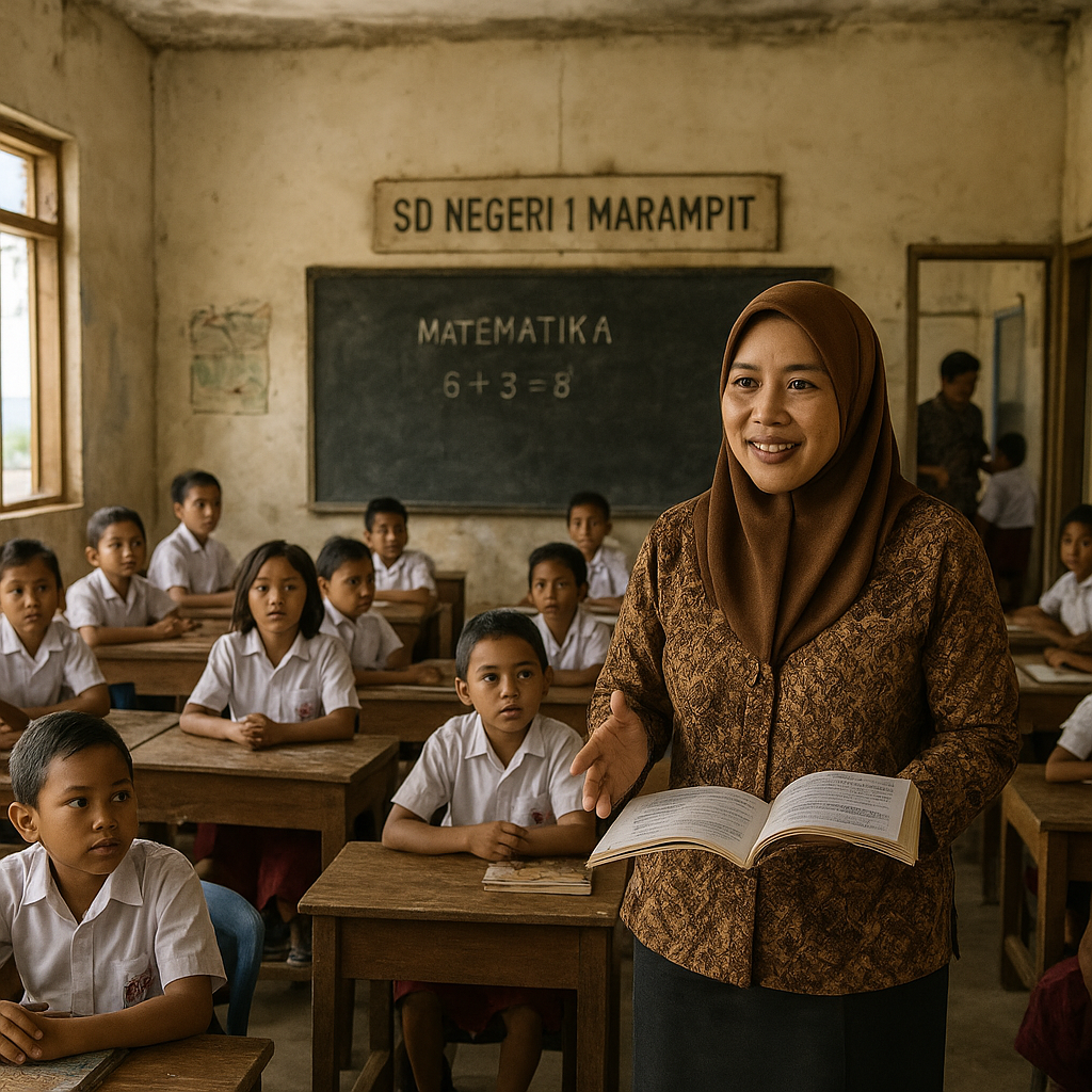 Suara Guru SD di Pulau Marampit: Mengajar Tiga Kelas Sekaligus dengan Semangat Tinggi, Ingin Anak Perbatasan Bisa Bersaing