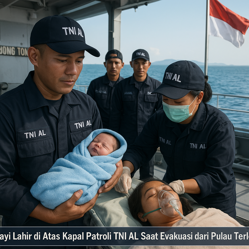 Bayi Lahir di Atas Kapal Patroli TNI AL Saat Evakuasi dari Pulau Terluar Riau