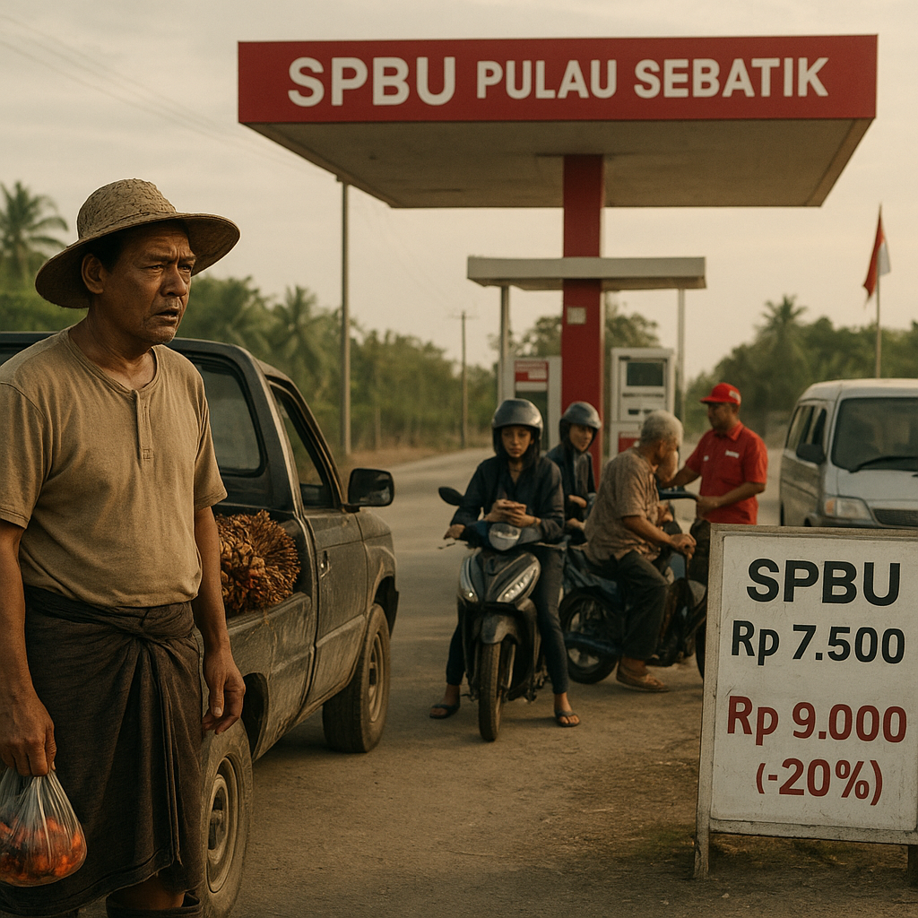Warga Perbatasan di Pulau Sebatik Keluhkan Kenaikan Harga BBM