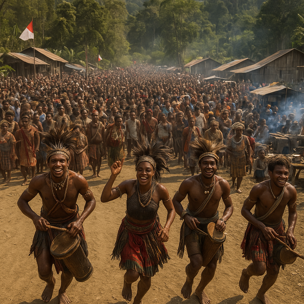 Masyarakat Adat di Perbatasan Papua Nugini Gelar Festival Budaya Lintas Batas