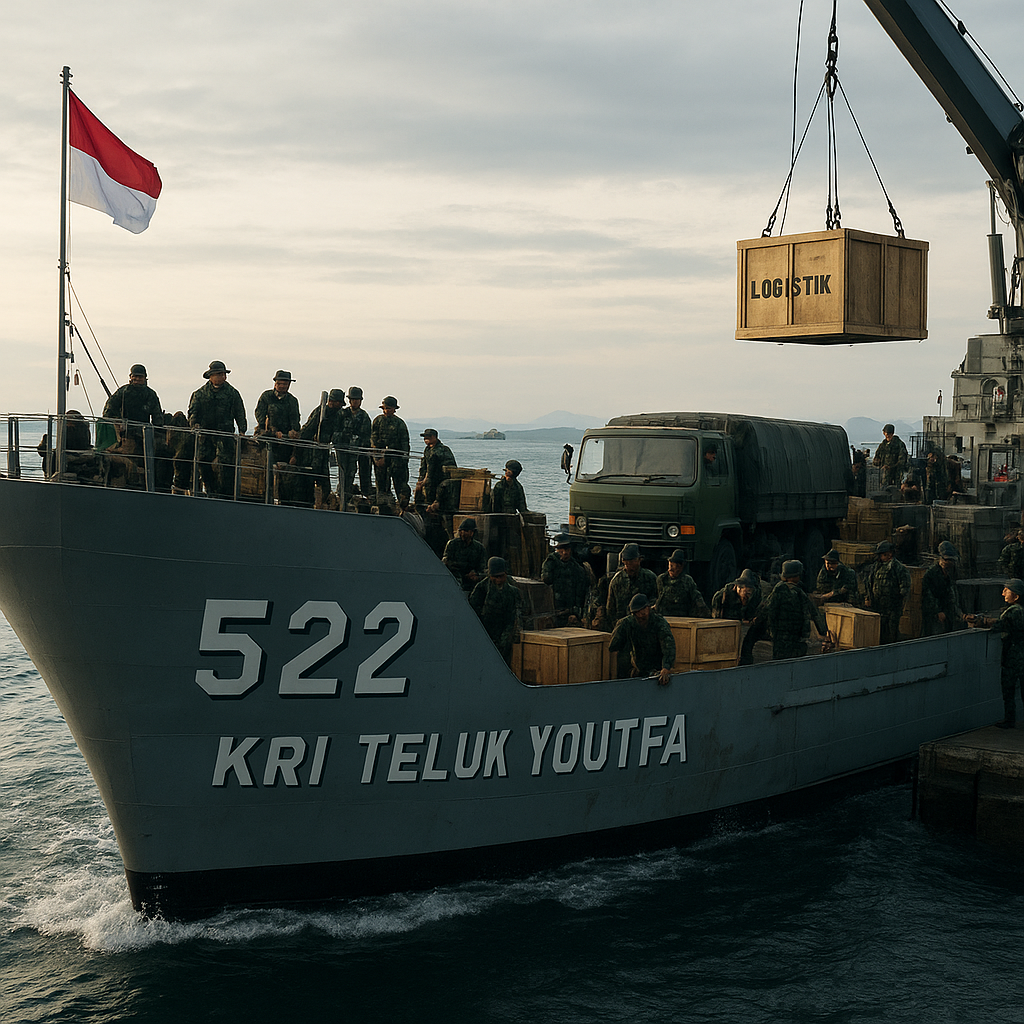 KRI Teluk Youtefa Diberangkatkan Dukung Operasi Trisula Jaya di Perbatasan RI-Papua Nugini