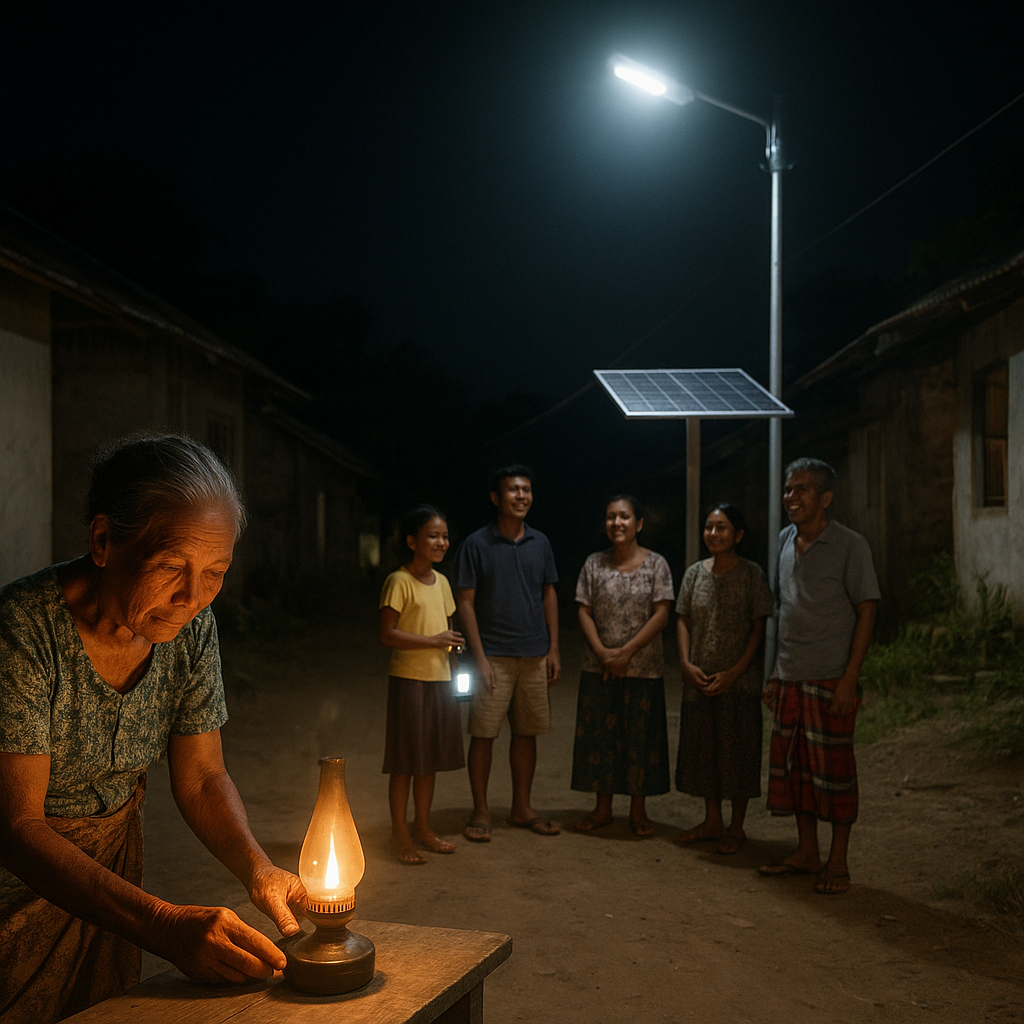 Listrik di Dusun Perbatasan Motaain: Lampu Minyak Mulai Ditinggalkan, PLTS Hadir Terangi Malam