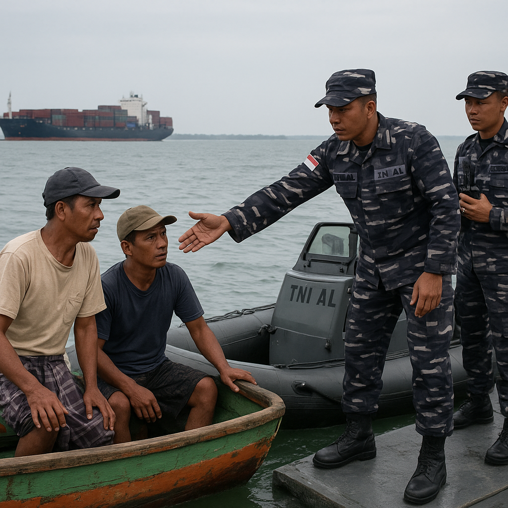 Cari Ikan di Alur Internasional Selat Malaka, Nelayan Pantai Labu Ditertibkan TNI AL
