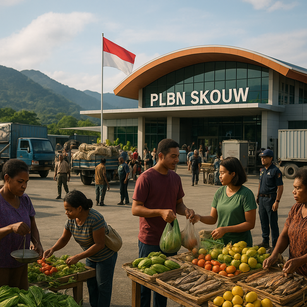 Pos Lintas Batas Negara Skouw Jadi Pusat Pertumbuhan Ekonomi Baru