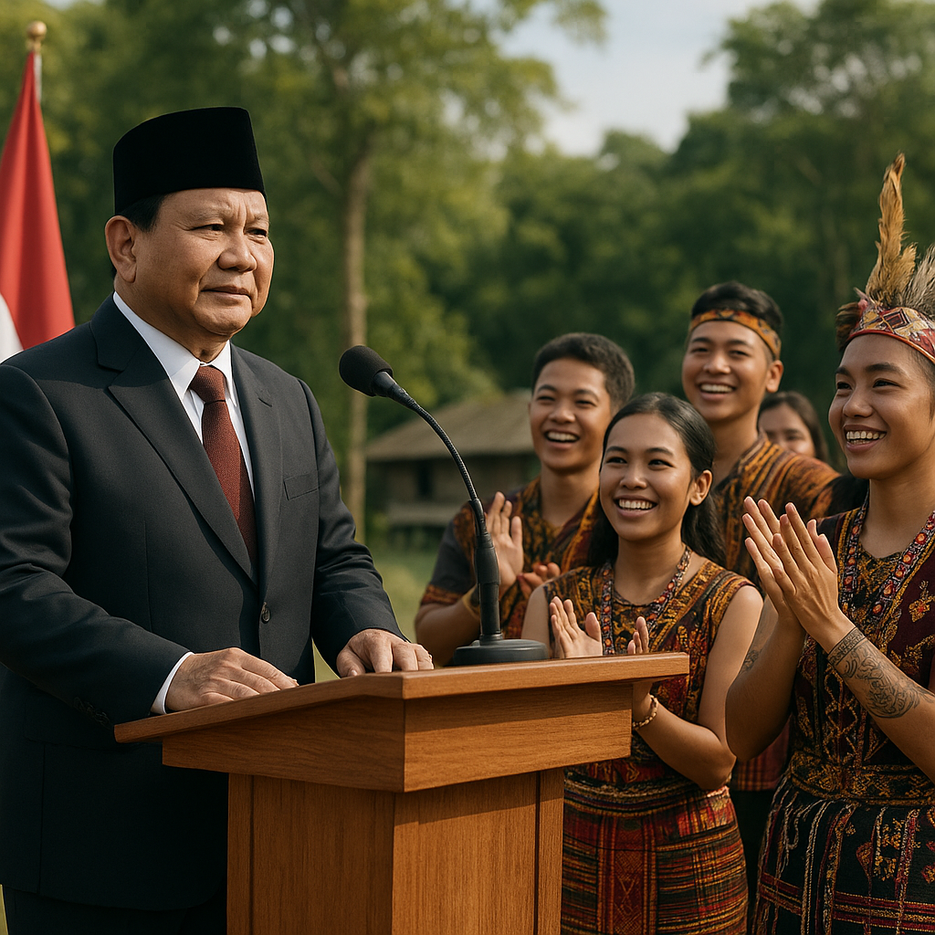 Prabowo Minta Peluang Suku Dayak Jadi Prajurit TNI Dibuka Lebar