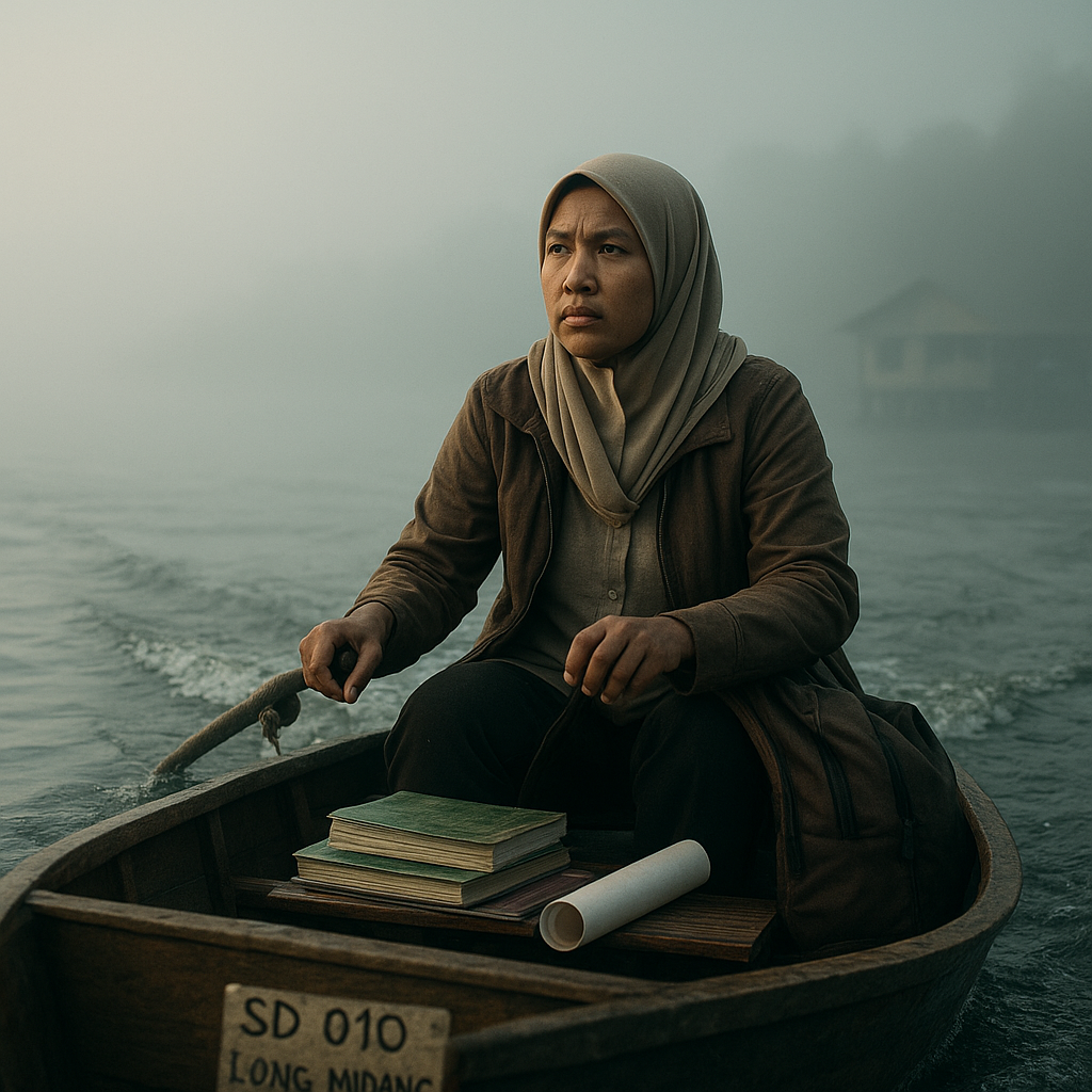 Guru Honorer di Nunukan, Mengajar dengan Perahu Menembus Kabut Perbatasan