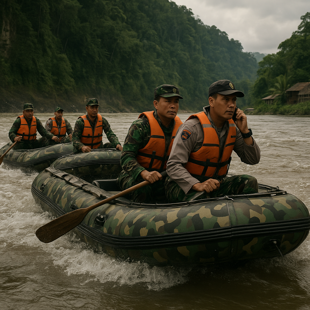 Patroli Bersama TNI-Polri di Sungai Sekayam: Mengawal Perbatasan dari Nanga Badau