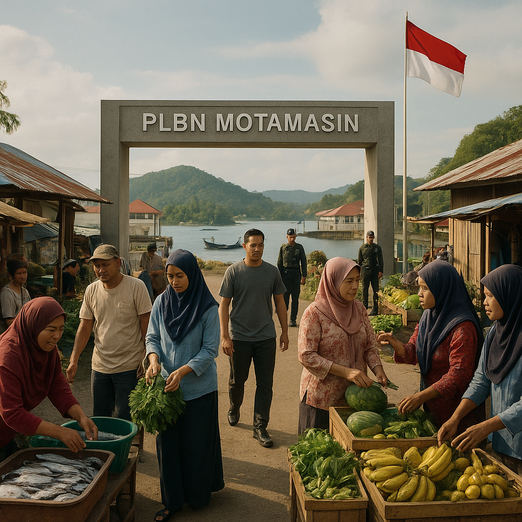 Potret Keseharian di PLBN Motamasin: Antara Pasar dan Pengawasan Batas