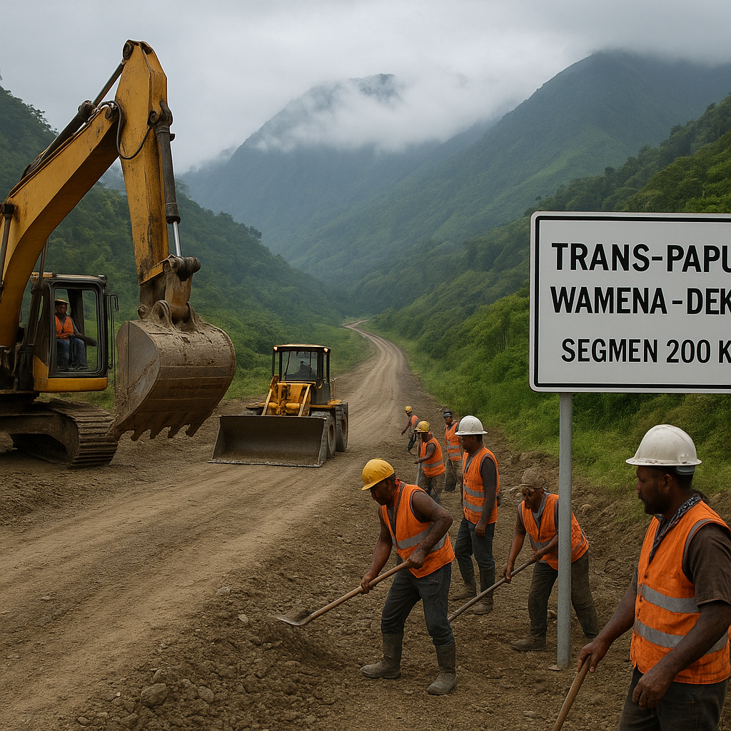 Pembangunan Jalan Trans-Papua Segmen Wamena-Dekai Terus Dikebut