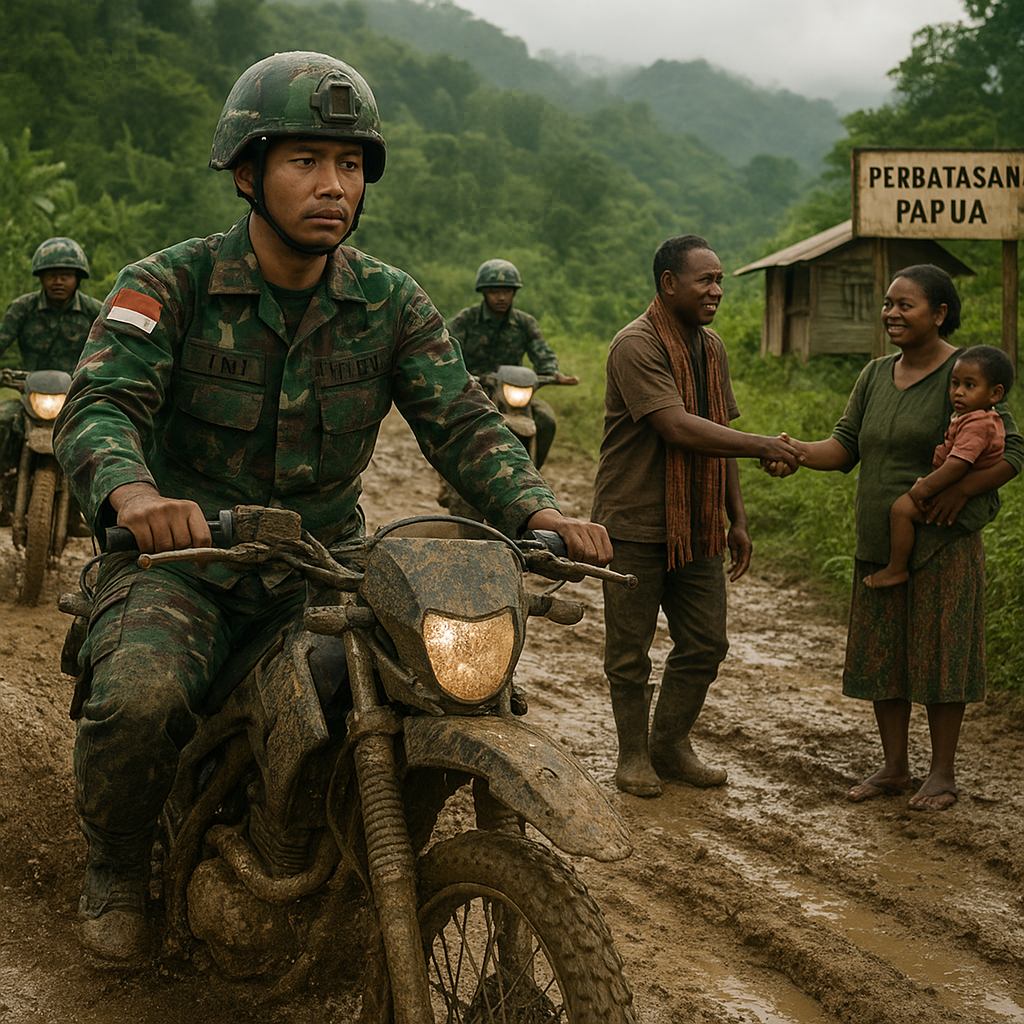 Patroli TNI di Perbatasan Papua: Mengawal Garis Depan dengan Sepeda Motor