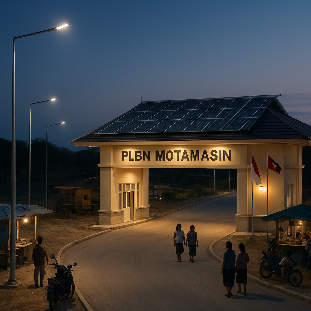 PLBN Motamasin: Gerbang Baru di Perbatasan Timor Leste yang Mulai Dialiri Listrik