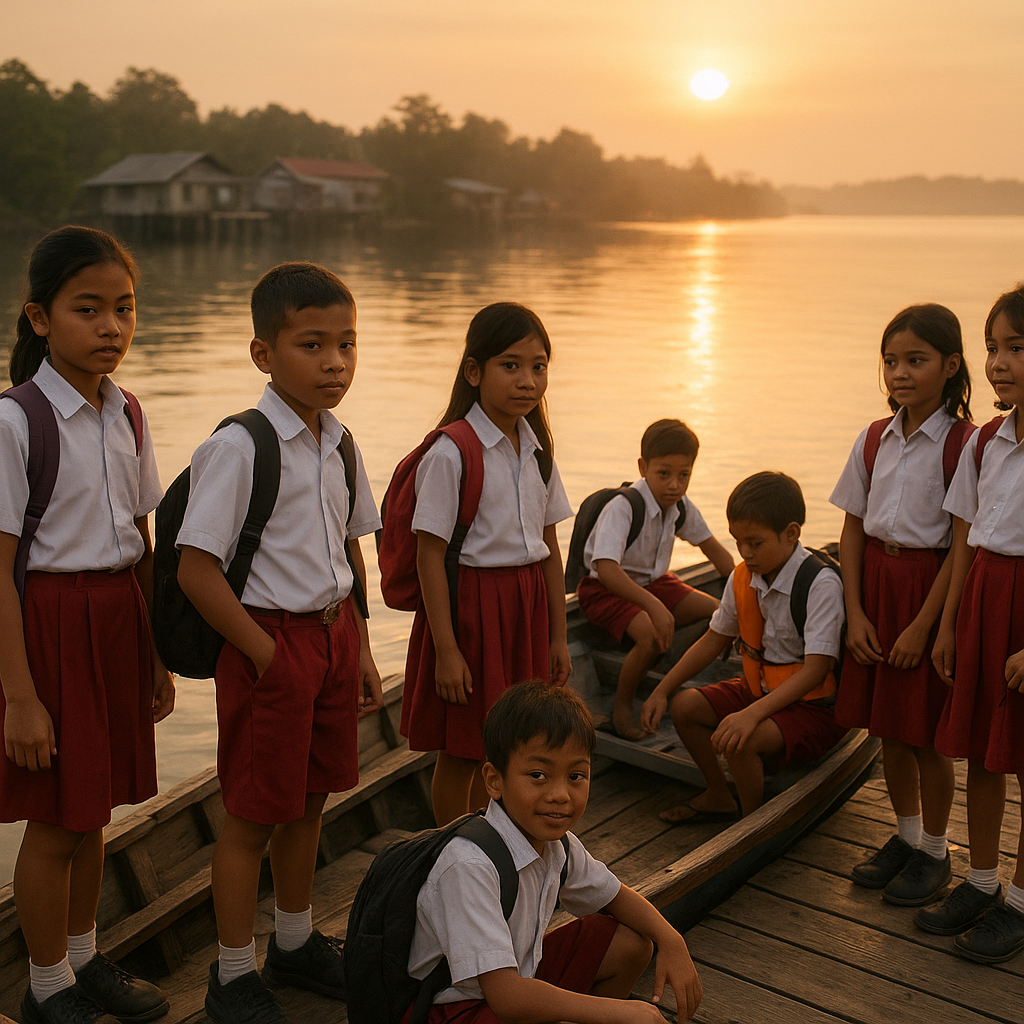 Jalur Fajar di Pulau Sebatik: Anak-Anak Nusantara Menyeberang untuk Sekolah