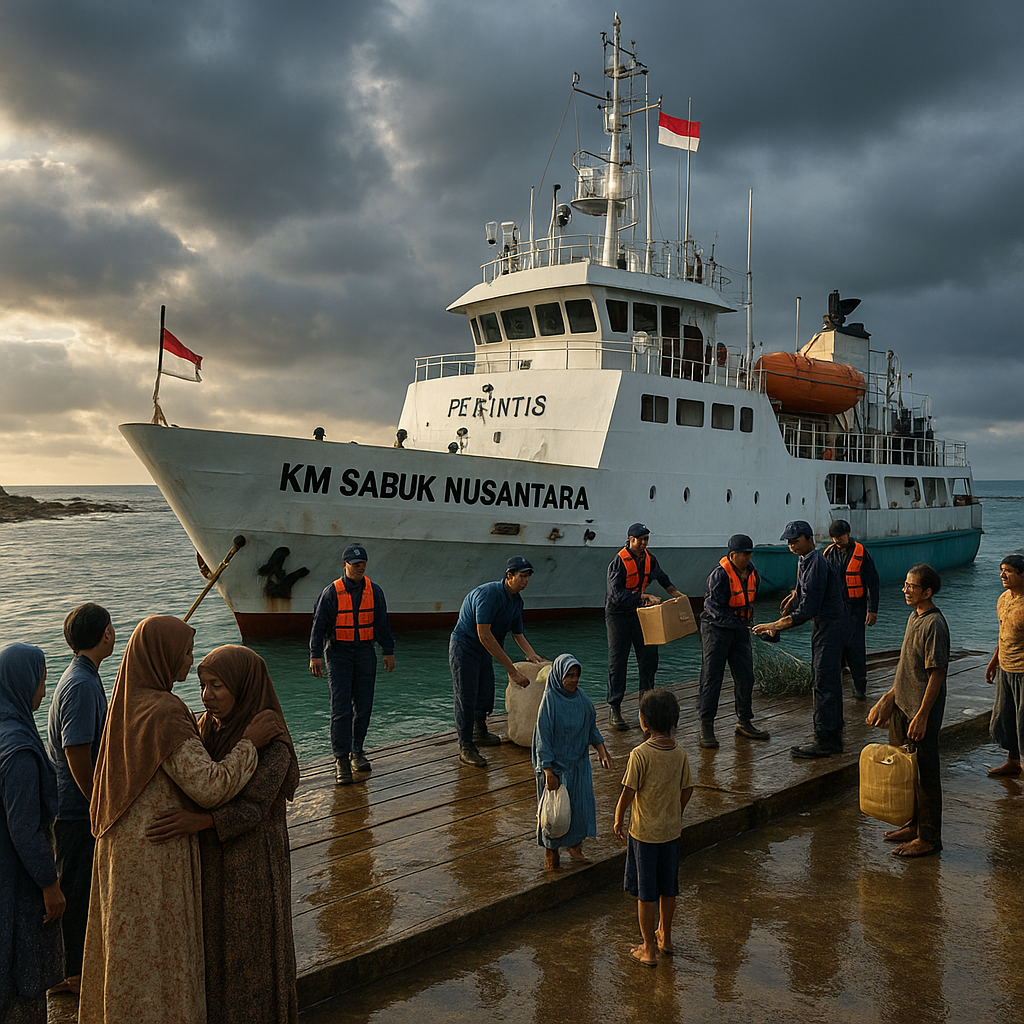 Dermaga Harapan di Pulau Miangas: Kapal Perintis Akhirnya Sandar Setelah Badai