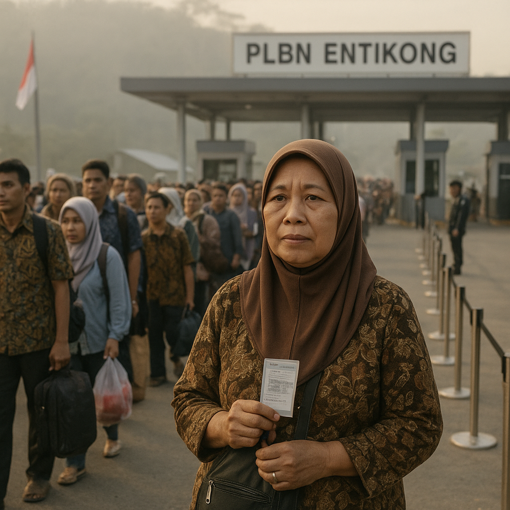 PLBN Entikong Siap Layani Arus Mudik Lebaran 2026, Warga Antre sejak Dini Hari