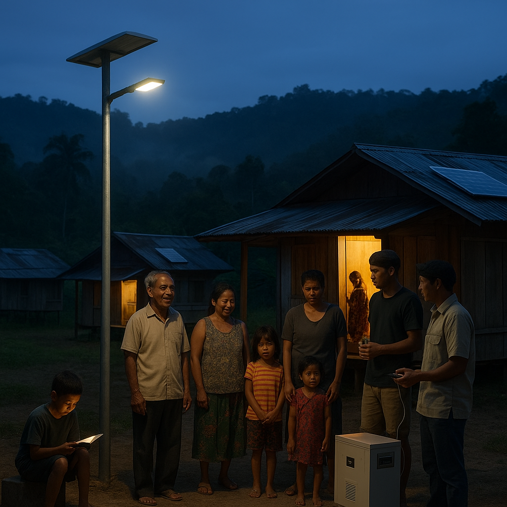 Pelita dari Tenaga Surya: Listrik Mandiri Masuk Kampung-kampung Perbatasan Malinau