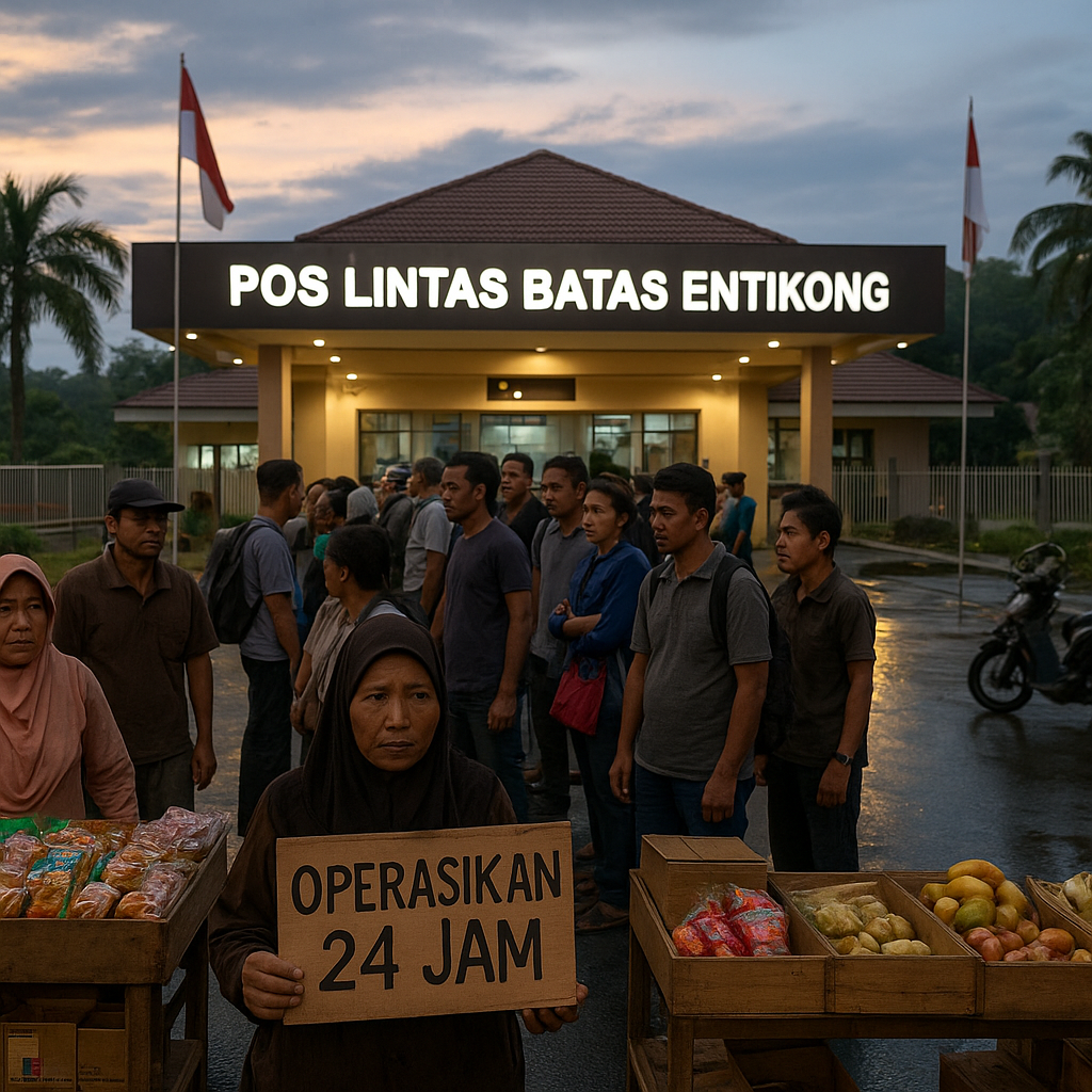 Warga Perbatasan Entikong: Berharap Pos Lintas Batas Beroperasi 24 Jam