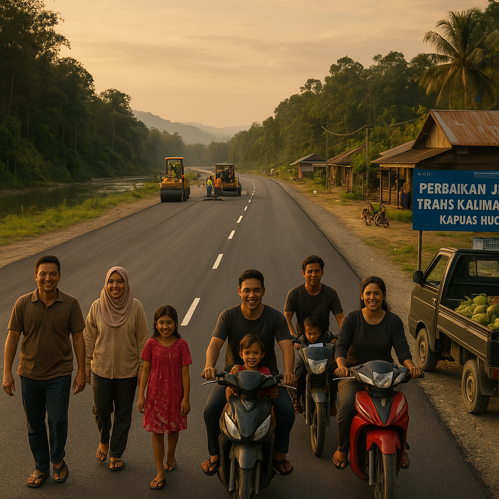 Jalan Trans Kalimantan Diperbaiki: Harapan Baru Warga Perbatasan Kapuas Hulu