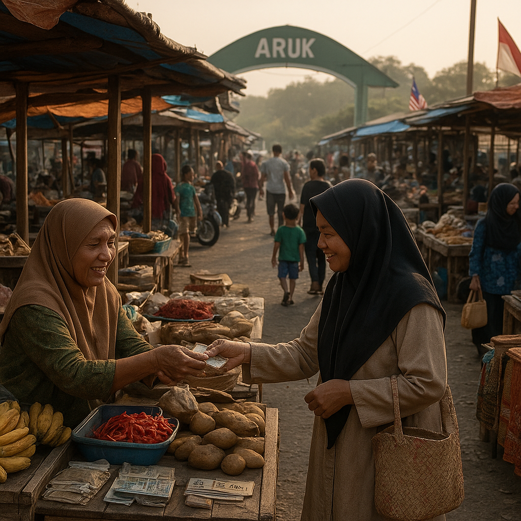 Pasar Lintas Batas di Aruk, Kalbar: Dari Satu Meja Hingga Pusat Ekonomi Warga