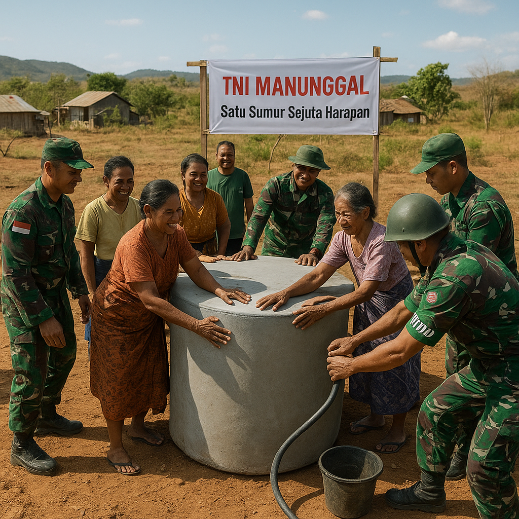 Satu Sumur Sejuta Harapan: Prajurit Kostrad Bangun Penampungan Air untuk Warga Perbatasan Belu