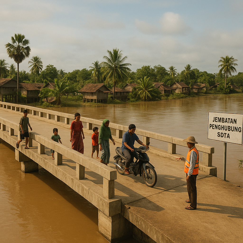 Jembatan Penghubung Perbatasan: Kisah Warga Merauke yang Tak Lagi Terisolasi Saat Banjir