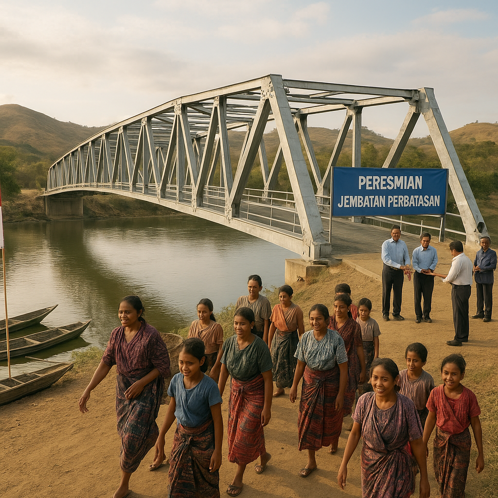 Jembatan Perbatasan NTT-Timor Leste Diresmikan, Warga Kini Bisa Lintas Tanpa Perahu