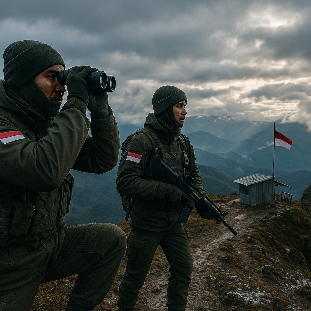Di Balik Penghalau Dingin: Patroli Tentara di Atap RI di Papua