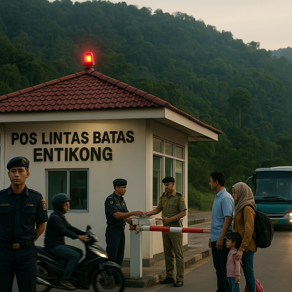 Titik Merah di Hijau: Pos Lintas Batas Entikong yang Tak Pernah Tidur