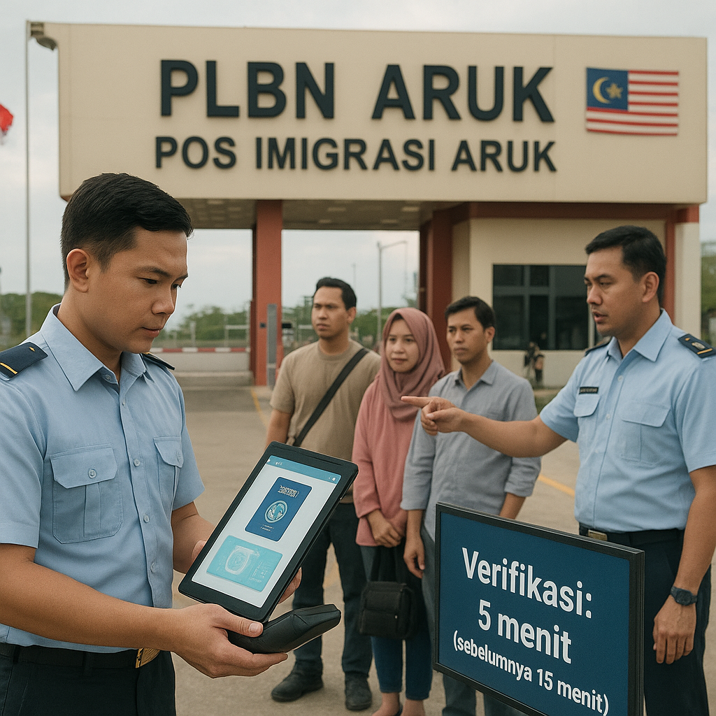 Perbatasan Darat Kalbar-Malaysia: Pos Imigrasi Aruk Mulai Gunakan Paspor Digital