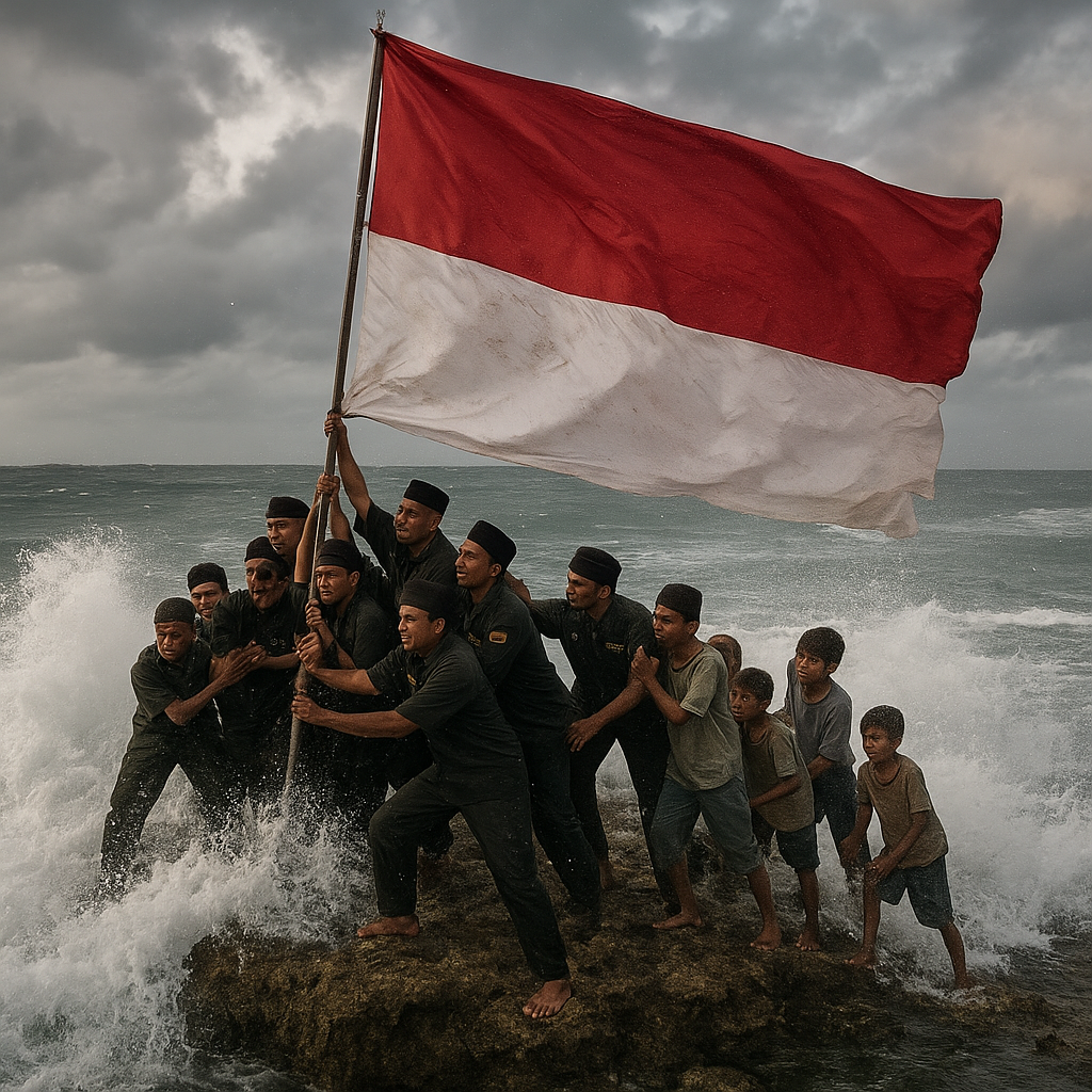 Banser Jaga Bendera di Pulau Terdepan: Nasionalisme dari Karang dan Ombak