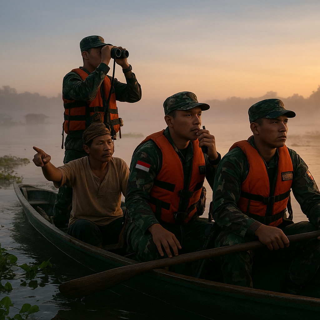 Potret Garis Depan: Patroli Satgas Pamtas di Danau Sentarum, Mengawasi Perlintasan Ilegal