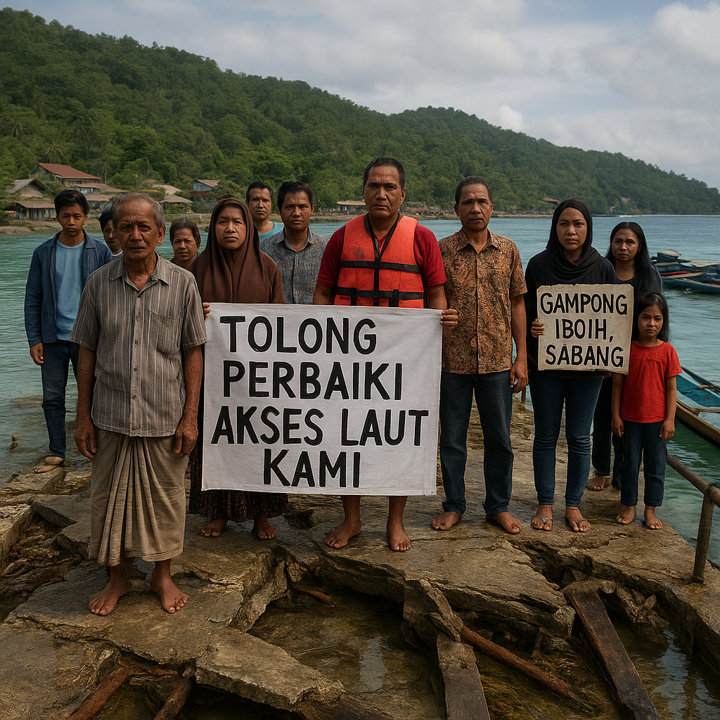 Warga Pulau Weh Demo Dermaga Rusak: Tolong Perbaiki Akses Laut Kami