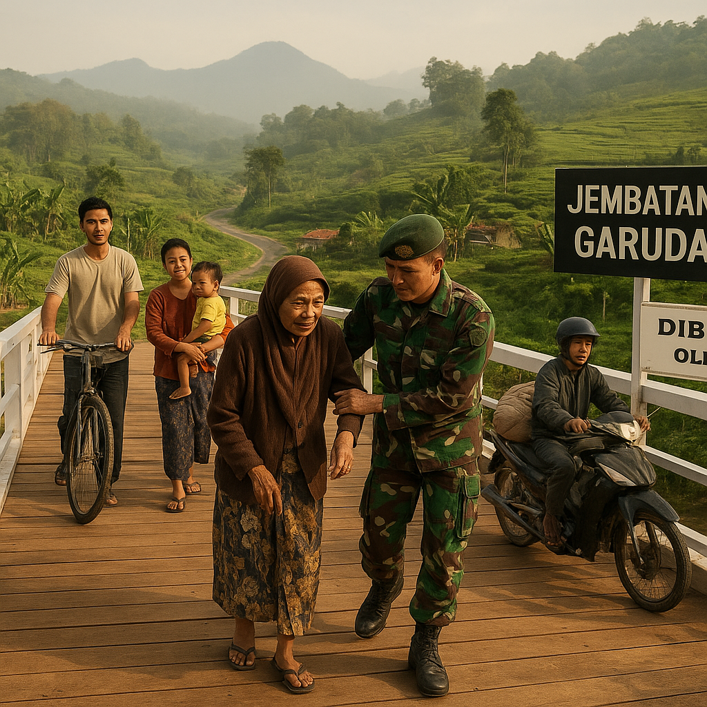 Dulu Harus Memutar 30 Km, Kini Tinggal Menyeberang, Jembatan Garuda Jadi Harapan Baru Warga Pelosok Wonosobo