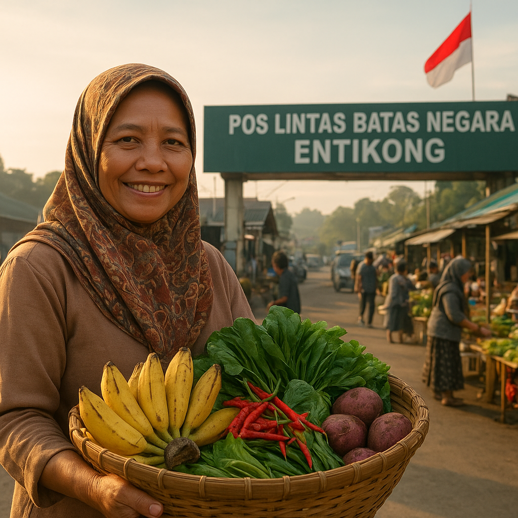 Senyum di Ujung Negeri: Pos Perbatasan Entikong jadi Pusat Aktivitas Ekonomi Warga