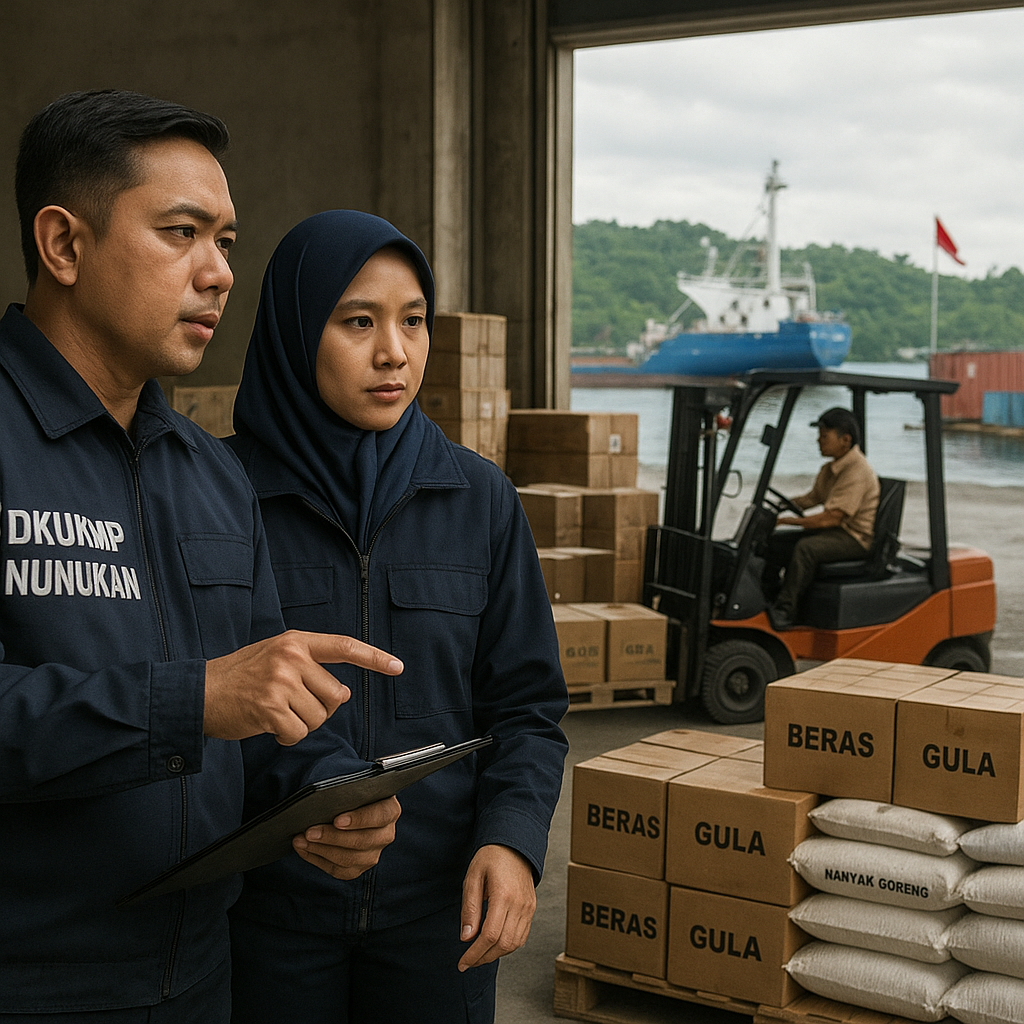 DKUKMP Nunukan Pantau Langsung Distribusi Barang Tol Laut di Perbatasan
