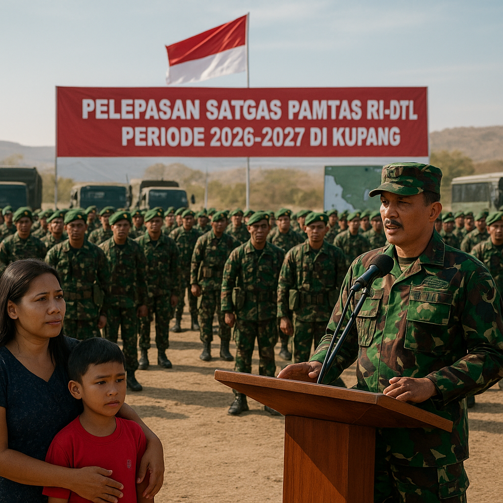 Pelepasan Satgas Pamtas RI-RDTL Periode 2026-2027 di Kupang